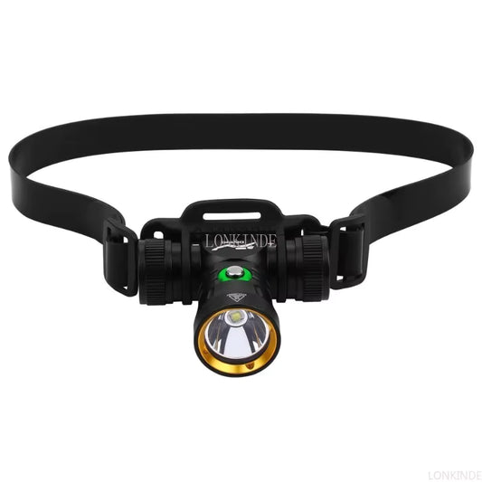 Lampe Frontale LED Plongée Rechargeable – Étanche IPX8, Batterie 18650 2600mAh, 6500K – Sous-Marine Plongée, Pêche & Aquatique