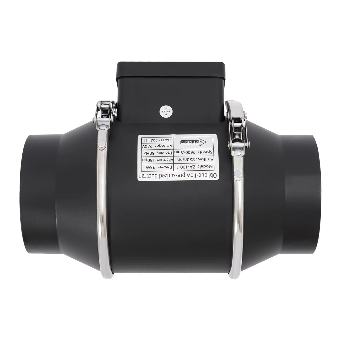 Ventilateur d’extraction 220V silencieux 220 m³/h