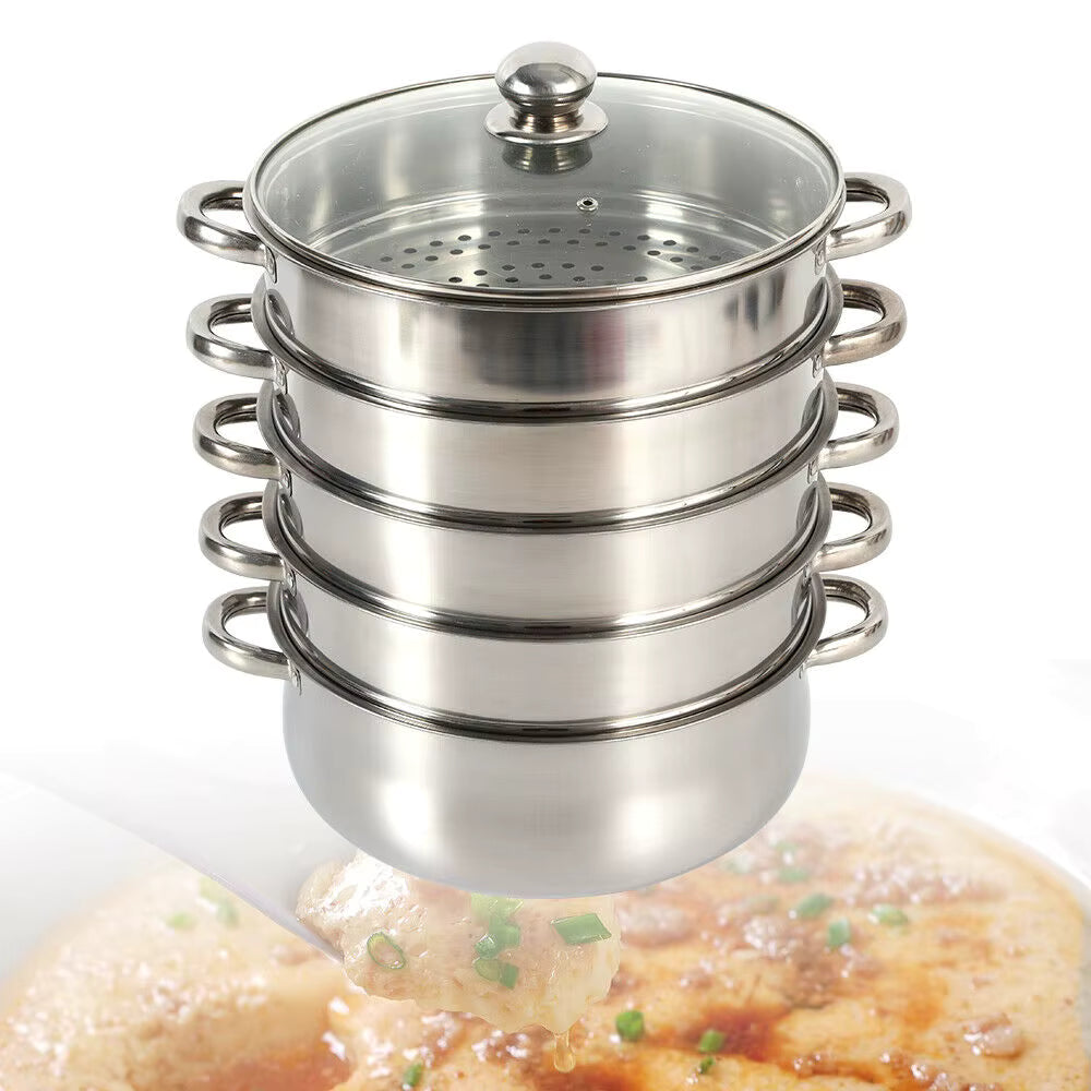 Cuiseur vapeur inox 5 niveaux 26-30 cm