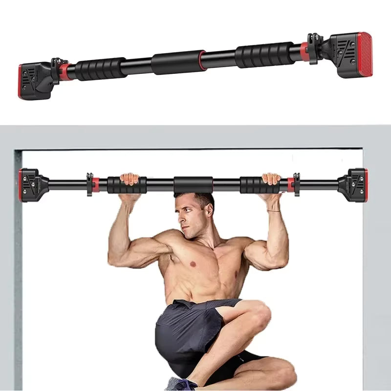 Barre de Traction Télescopique Réglable Sans Perçage – Équipement Fitness Musculation à Domicile pour Porte et Entraînement Haut du Corps