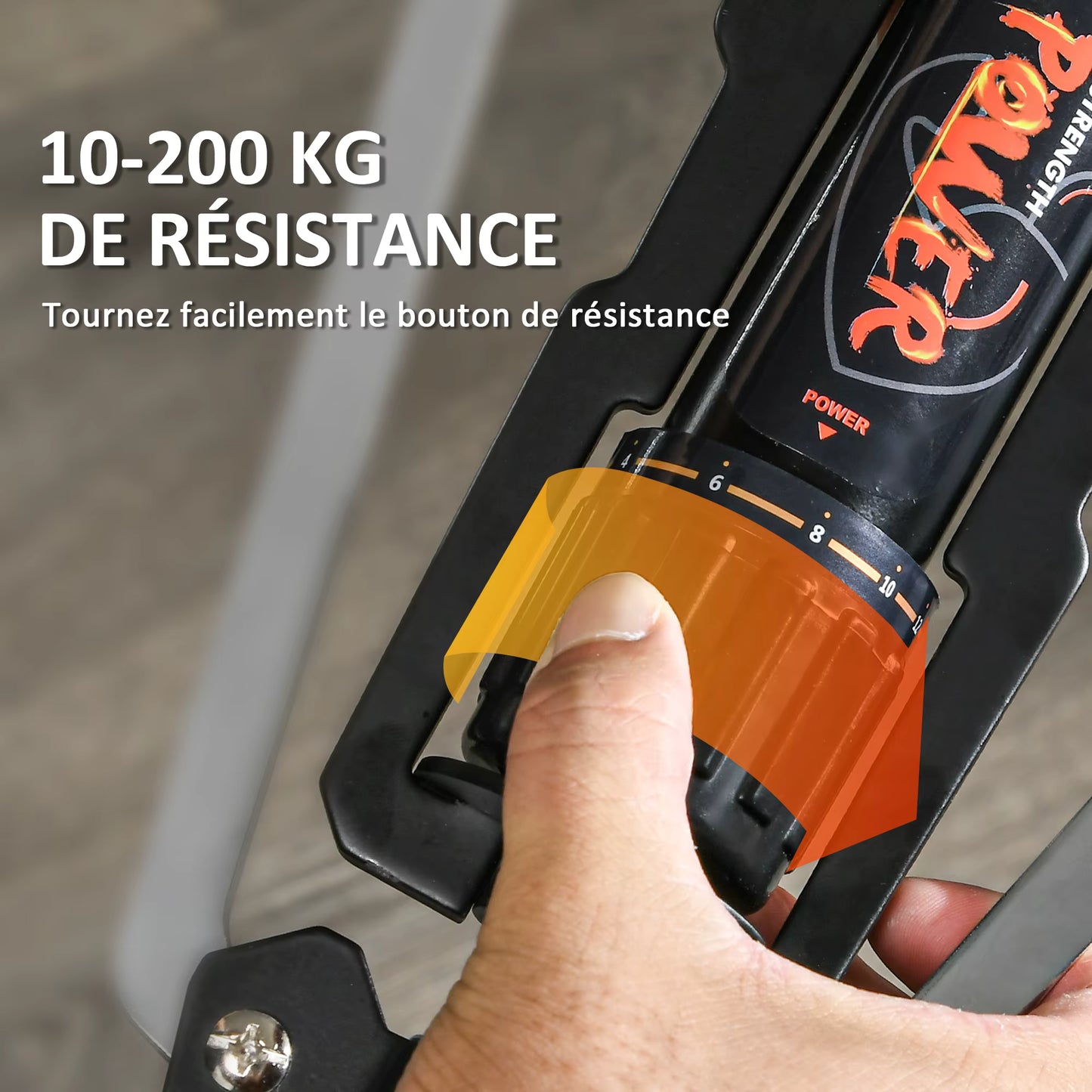 Barre de Torsion Réglable pour Musculation – Entraînement de la Force des Bras et Avant-Bras – Appareil de Fitness Réglable 10 à 200 kg