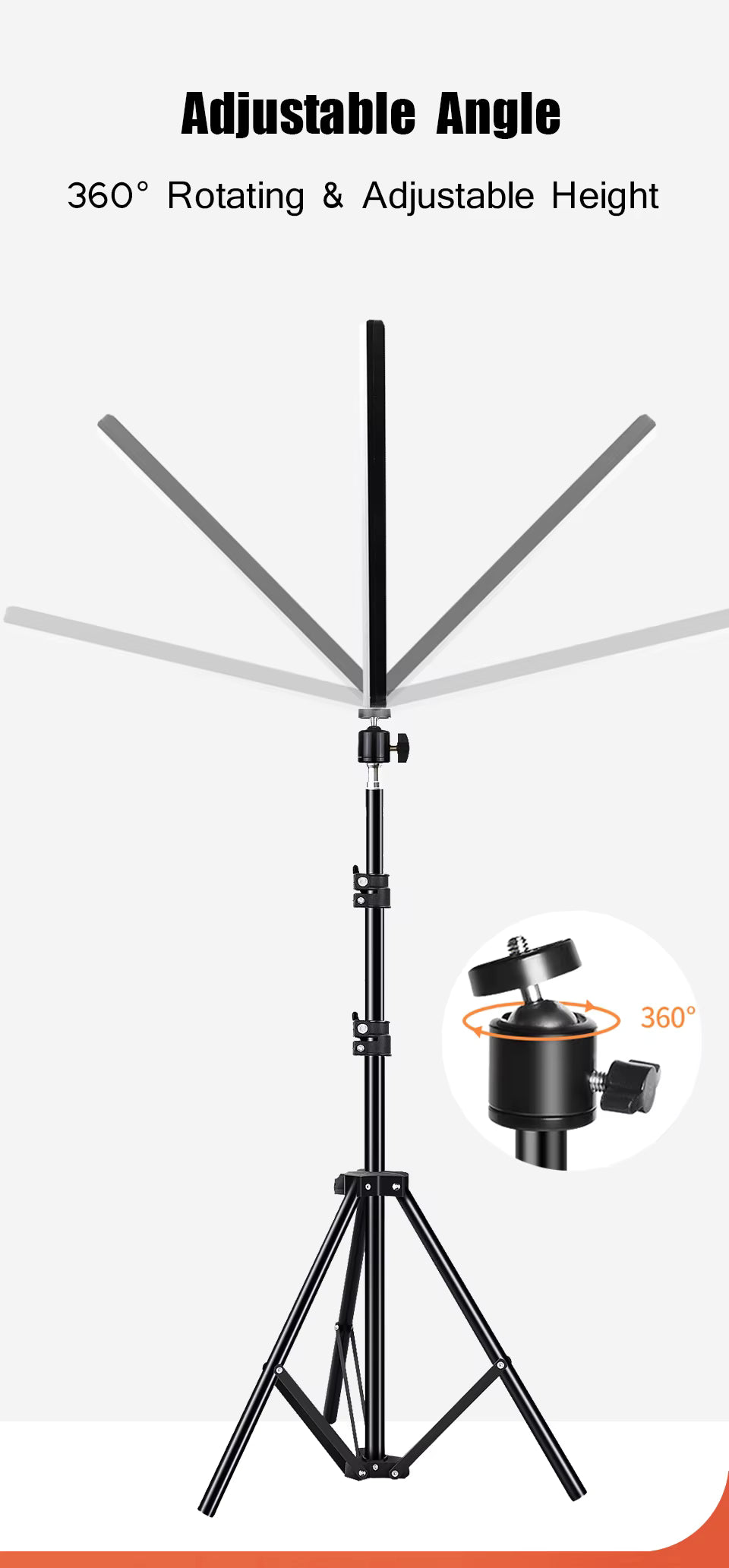 Lampe LED Vidéo avec Trépied – Éclairage Selfie Streaming TikTok Zoom Photo Studio