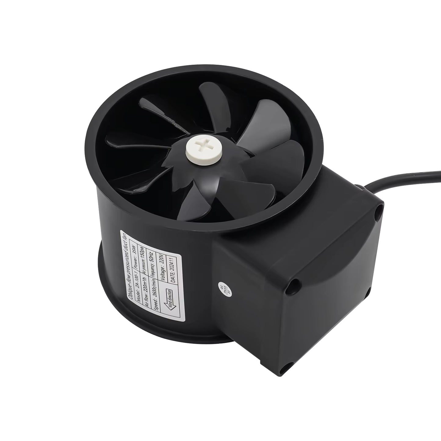 Ventilateur d’extraction 220V silencieux 220 m³/h