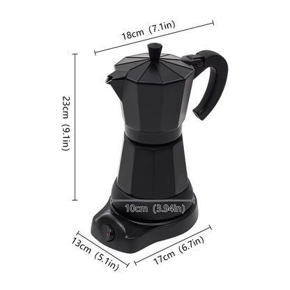 Cafetière Moka électrique 300 ml avec base