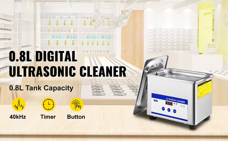 Nettoyeur à ultrasons 800 ml 35W portable multifonction