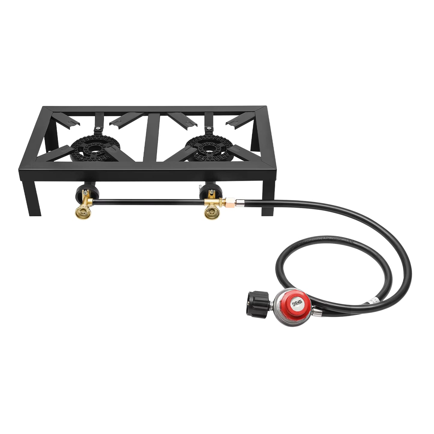 Réchaud à Gaz Portable Double Brûleur 8000W – Cuisinière Extérieure Propane Camping