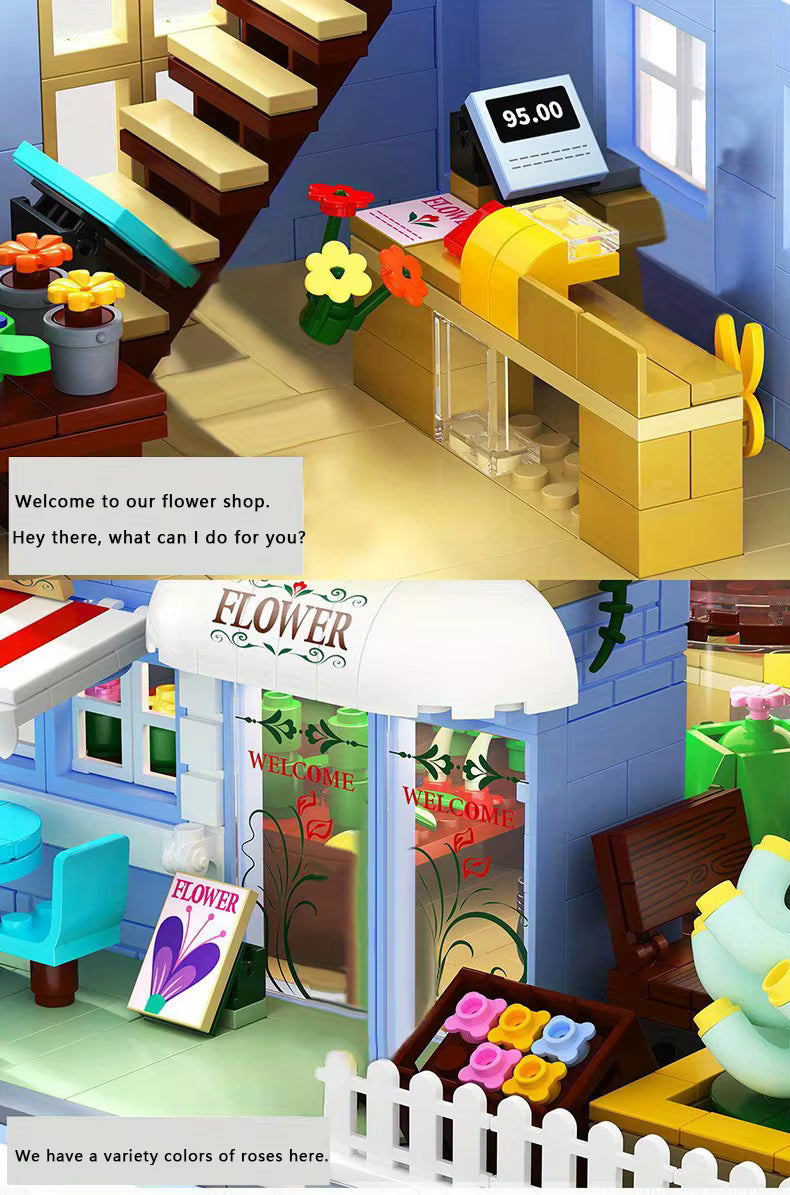 Maison Fleurie en Blocs de Construction 2091 Pièces – Décoration Miniature DIY avec Plantes et Jardin – Jeu Créatif Adulte Enfant