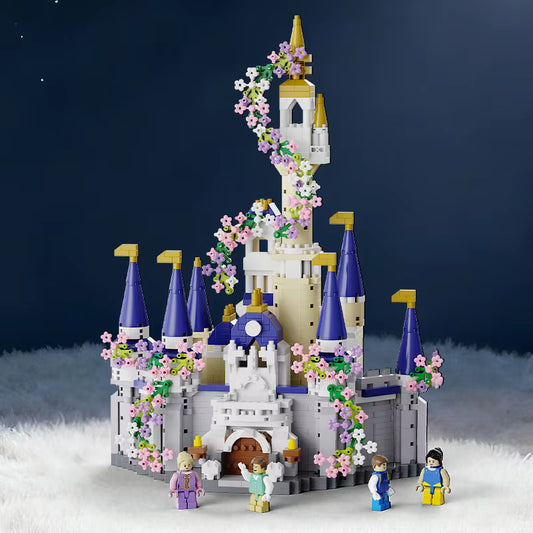 Château de Princesse en Blocs de Construction – Jeu Créatif 3D DIY Micro Blocs – Maquette Château Féérique Décoratif – Idée Cadeau Enfant & Adulte