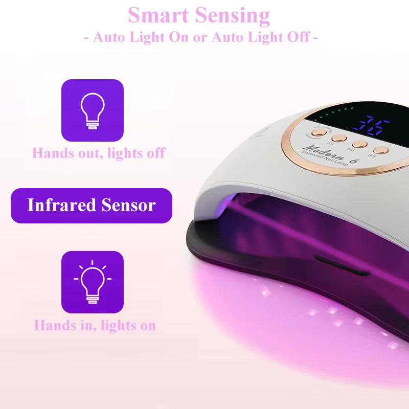 Lampe UV LED 69 LEDs pour Ongles – Sèche Vernis Gel Professionnel avec Capteur Infrarouge et Écran LCD – Lampe Nail Art EU
