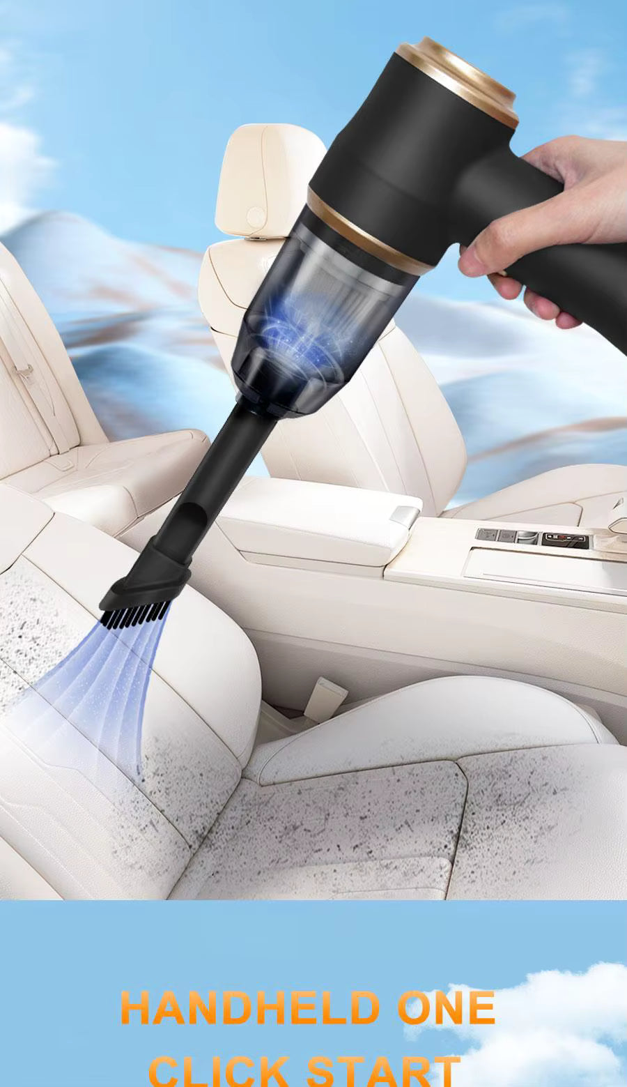 Aspirateur de voiture sans fil portable haute puissance