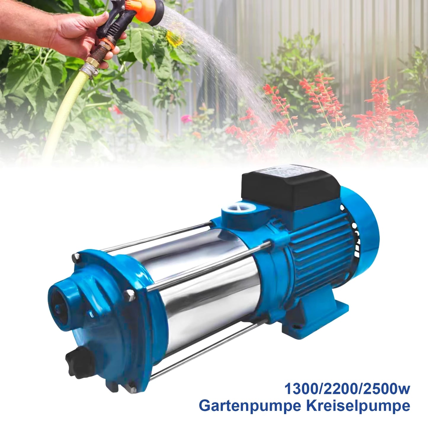 Pompe centrifuge eau domestique 1300W – 4000 L/h – Pompe de jardin arrosage – Pression élevée 220V