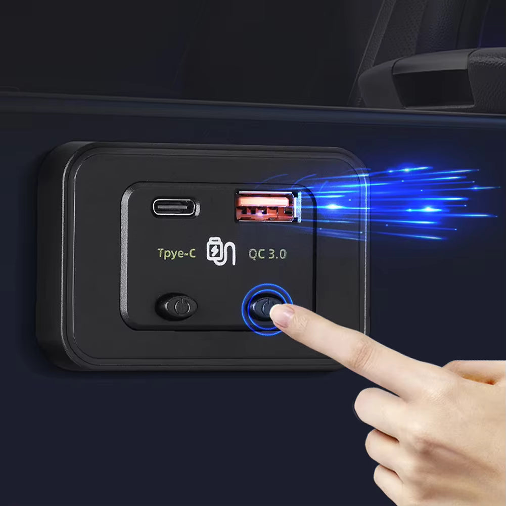 Chargeur Voiture Rapide 48W – Adaptateur Double USB Type-C PD QC 3.0 pour Allume-Cigare 12V / 24V