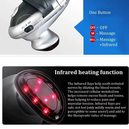 Bâton de Massage Électrique À Vibration – Relaxation Musculaire Cou, Dos & Taille – Masseur Corporel Portable