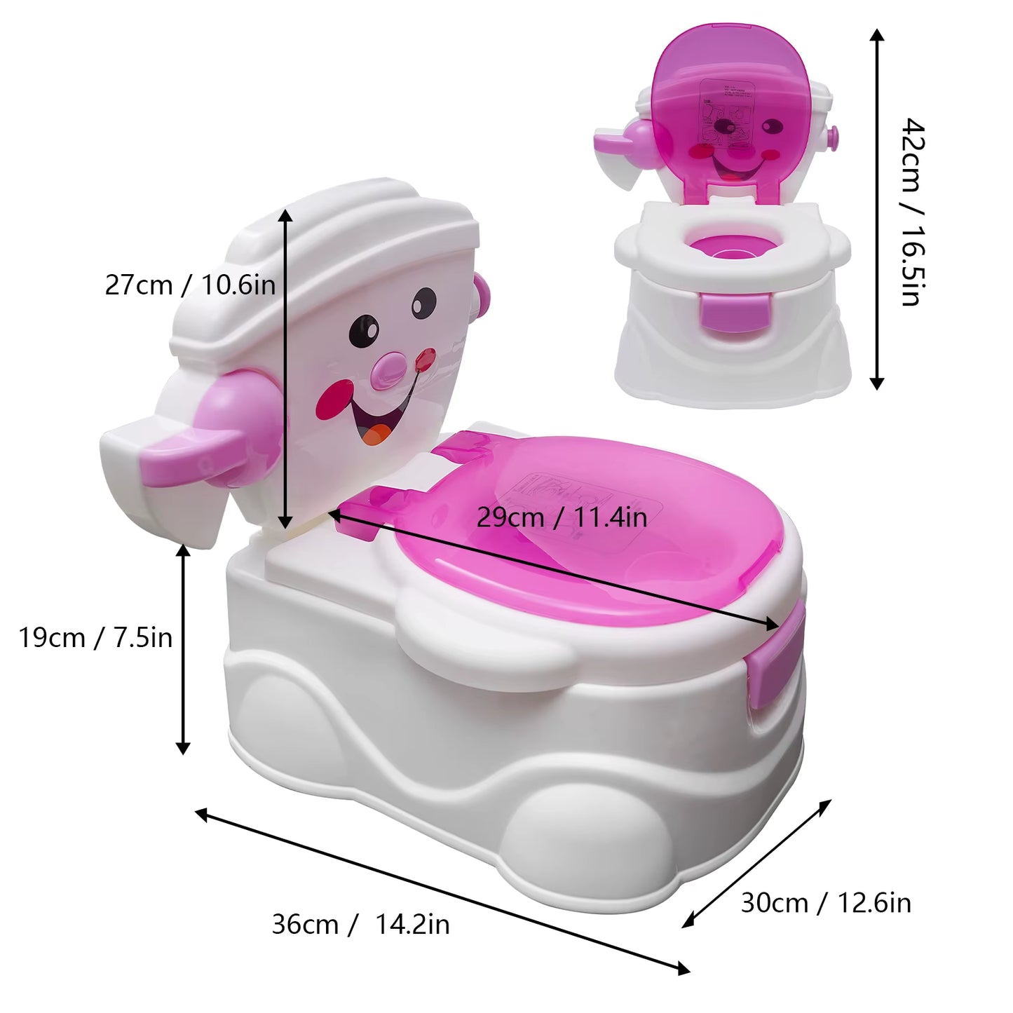 Pot d'Apprentissage Bébé Ergonomique Portable – Dossier, Bac Amovible & Antidérapant