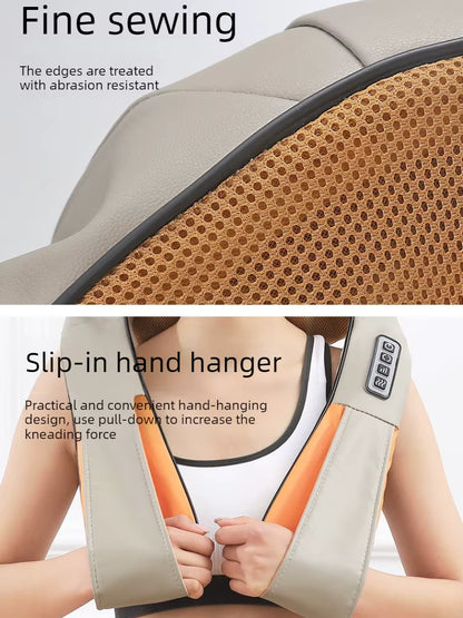 Masseur Cervical Chauffant Shiatsu Électrique – Châle Massage Cou & Épaules – Pétrissage Profond Maison & Voiture