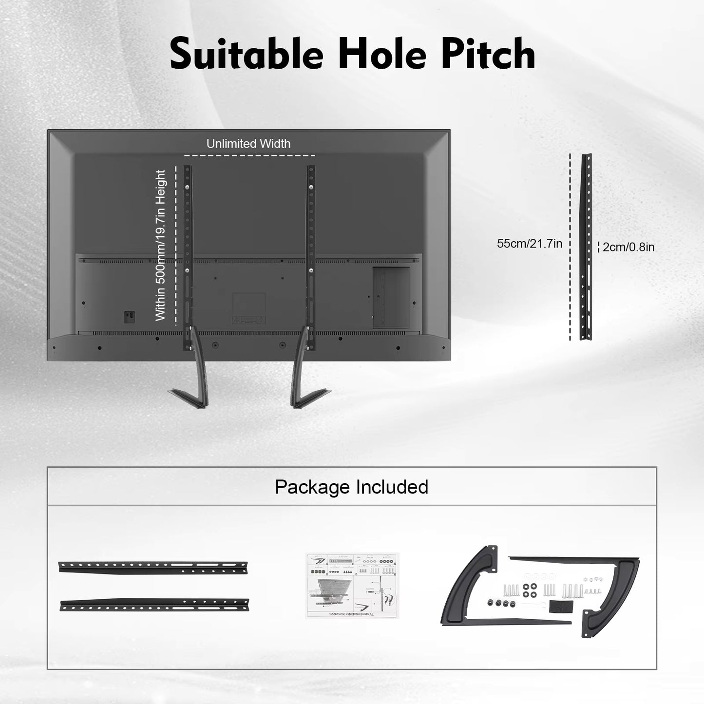 Support TV de Table Universel 32-70 Pouces – Base Réglable pour Écran LCD jusqu’à 35 kg