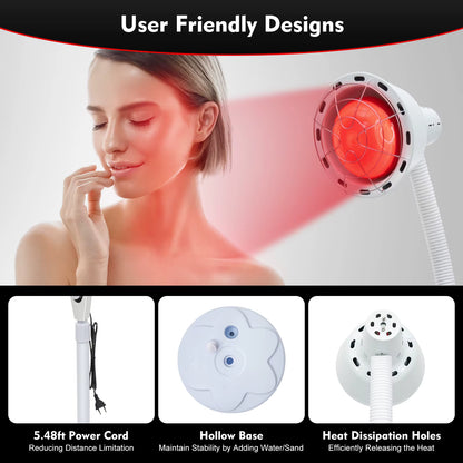Lampe infrarouge thérapeutique 275W rotative 360°