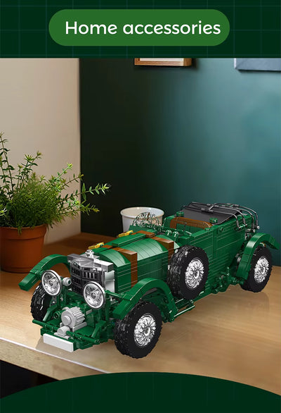 Coche Vintage Técnico Tipo Soplador – Bloques de Construcción MOC – Modelo Antiguo para Montar – Juego para Adultos y Niños