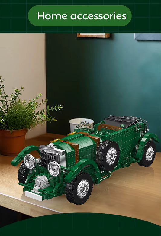 Voiture Vintage Technique Type Souffleur – Blocs de Construction MOC – Modèle Ancien à Assembler – Jeu Adulte & Enfant