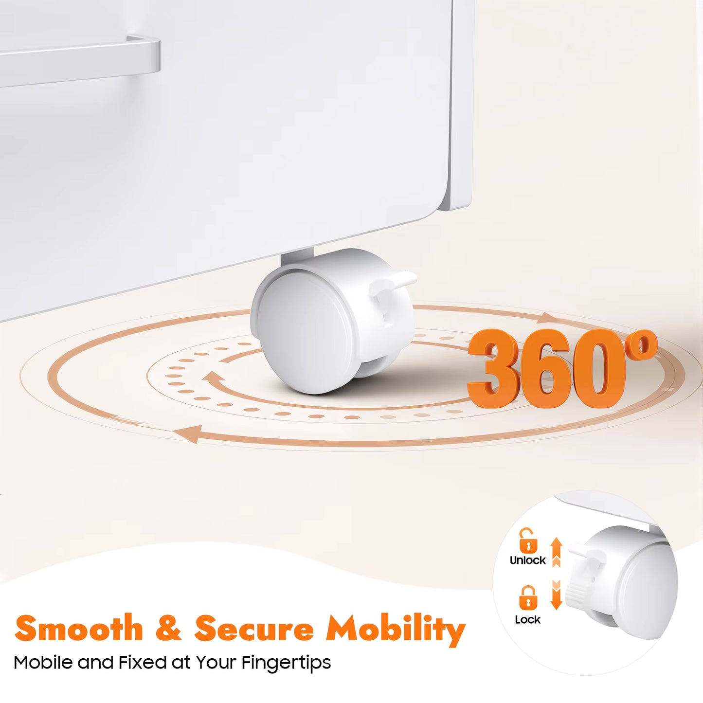 Chariot de Pédicure Professionnel avec Tiroir – Meuble Nail Art à Roulettes pour Salon de Beauté – Support Manucure Spa Blanc