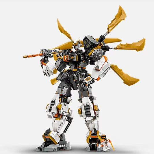 Figurine Mecha Dragon Titan 1055 pièces – Robot articulé à construire avec ailes et épée – Modèle de collection blocs de construction