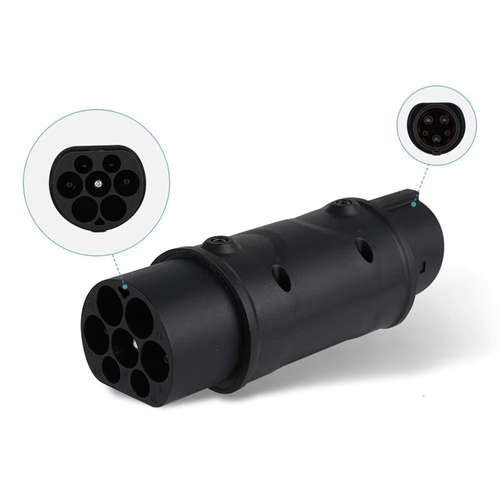 Adaptateur Chargeur EV 32A 7kW Type 2 vers Type 1 J1772 pour Voiture Électrique Connecteur de Recharge