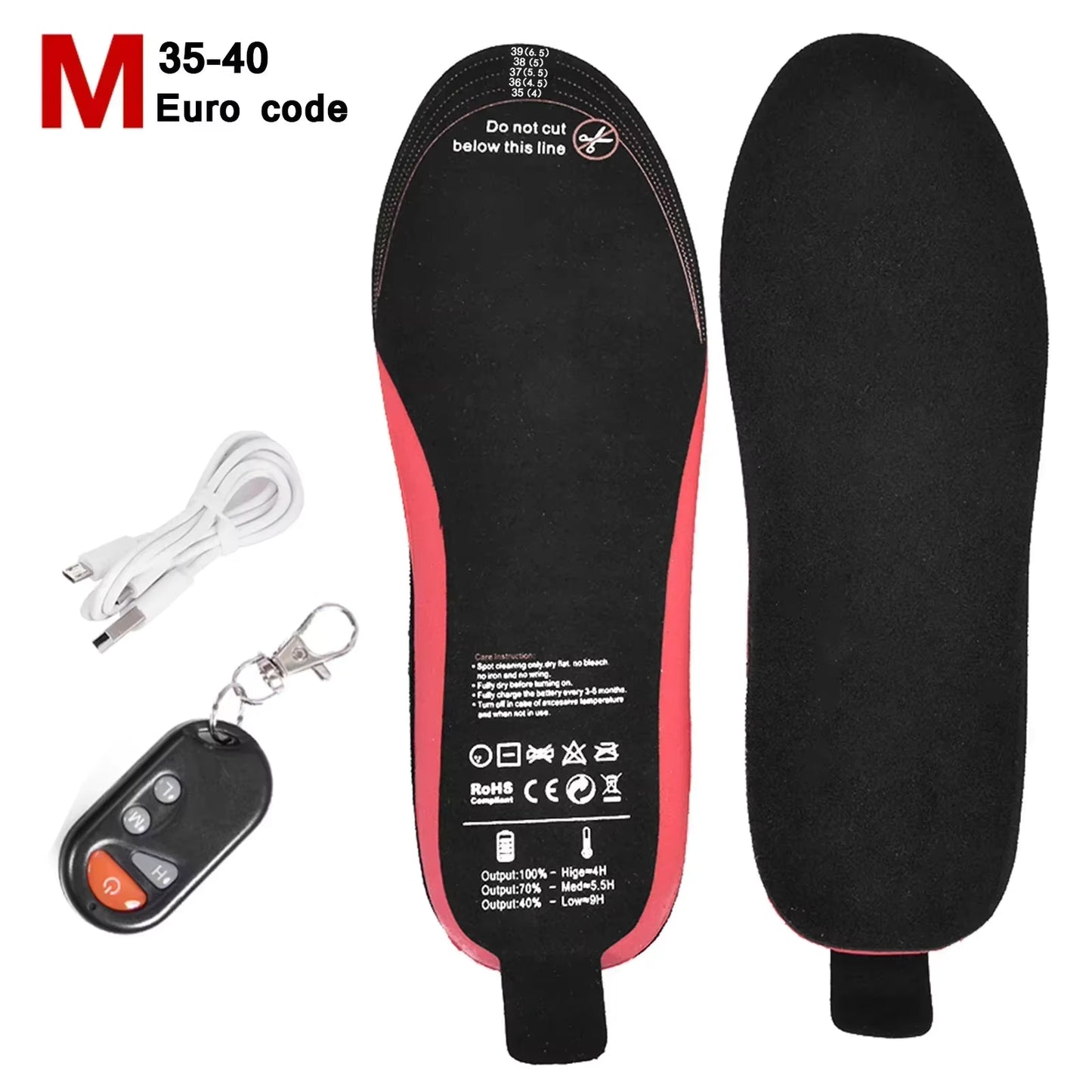 Semelles chauffantes rechargeables pour hiver – Chauffe-pieds télécommandé – Semelles chauffantes chaussures