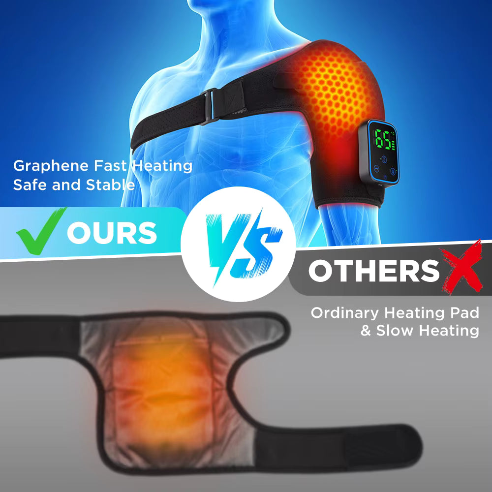 Ceinture de Massage Chauffante Épaules & Cou – 7 Modes Vibrants, Fonction Chaleur, Sans Fil, Relaxation Musculaire