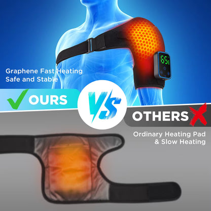Épaulière chauffante à vibrations avec sangles réglables