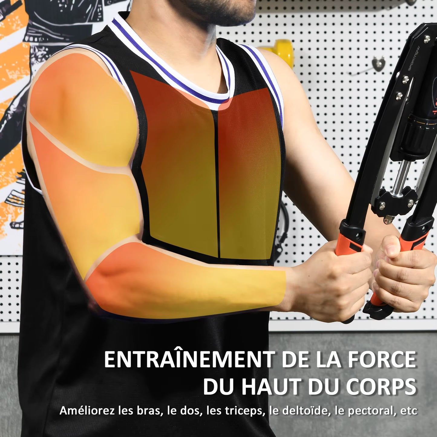 Barre de Torsion Réglable pour Musculation – Entraînement de la Force des Bras et Avant-Bras – Appareil de Fitness Réglable 10 à 200 kg
