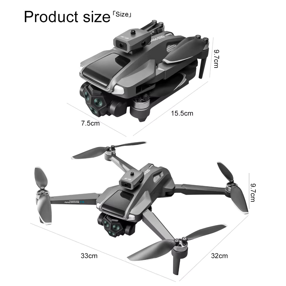 Drone M66 2026 Pliable HD FPV 5G avec Caméra, Télécommande Écran et Moteur Brushless – Quadcopter RC Noir
