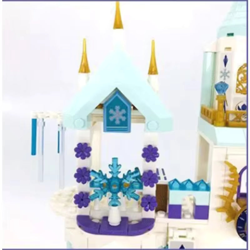 Château Princesse Blocs de Construction 360 Pièces – Palais Neige Hiver – Jeu Créatif Enfant – Cadeau Fille