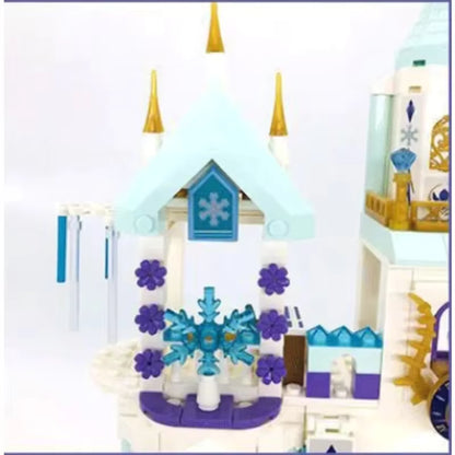 Castillo de Princesa Bloques de Construcción 360 Piezas – Palacio de Nieve Invierno – Juego Creativo Infantil – Regalo para Niña