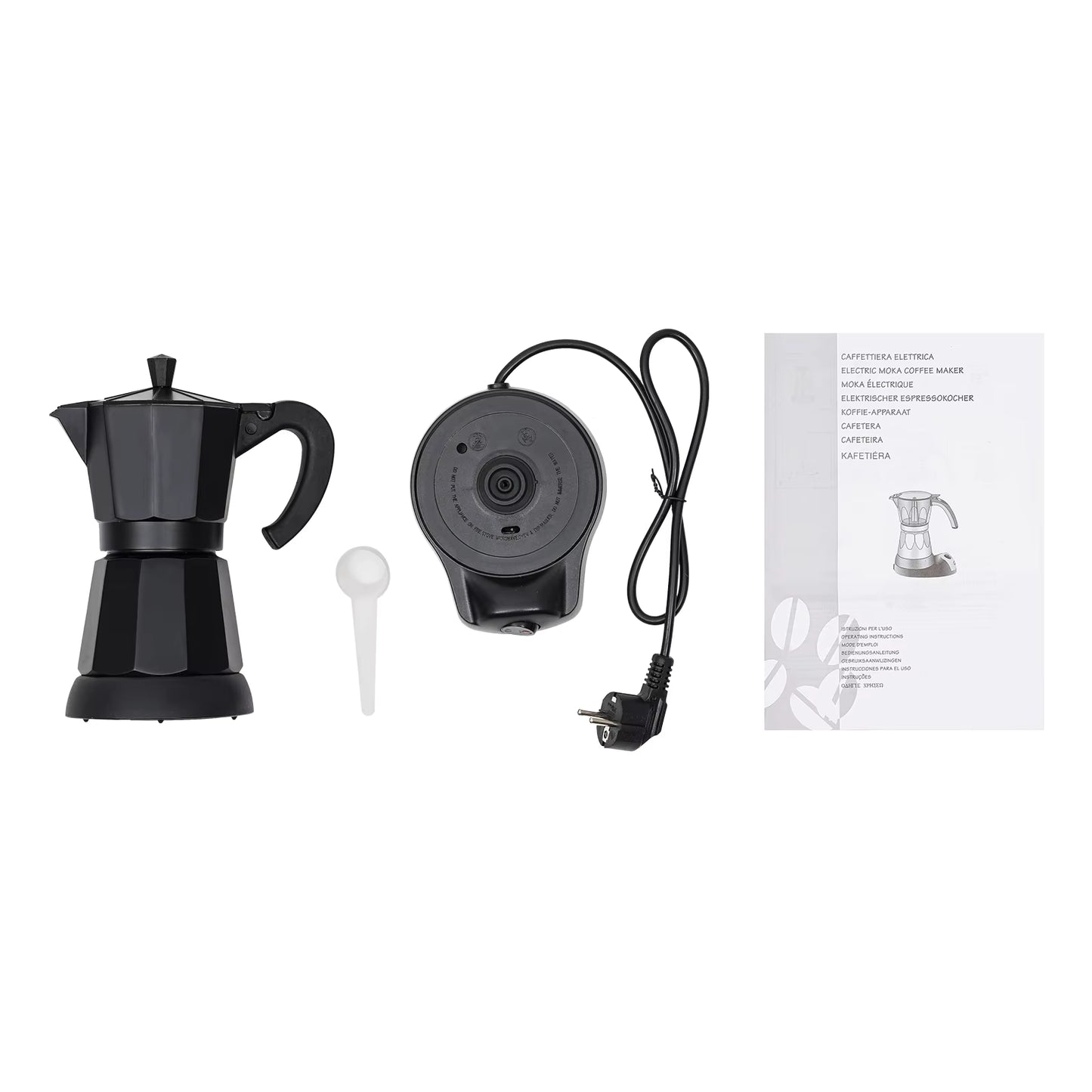 Cafetière Moka électrique 300 ml avec base