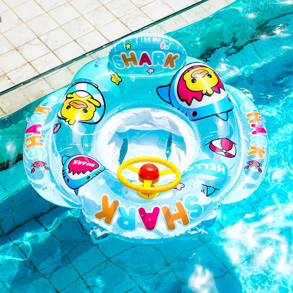 Bouée Bébé Gonflable avec Siège de Sécurité – Flotteur Piscine Enfant – Anneau de Natation pour Baignade et Jeux Aquatiques d'Été