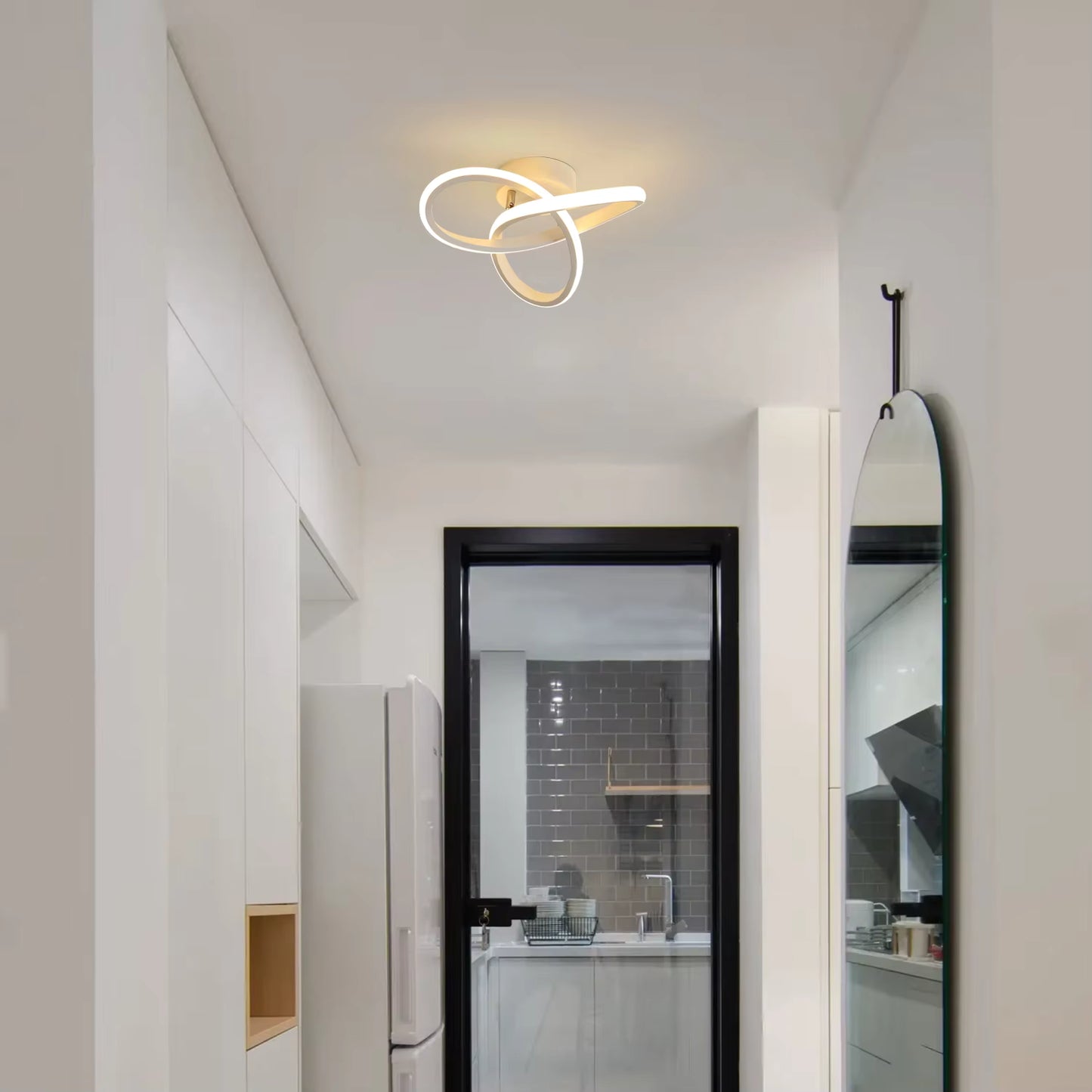 Plafonnier LED Moderne 20W 2200LM – Luminaire Blanc pour Cuisine, Couloir et Chambre