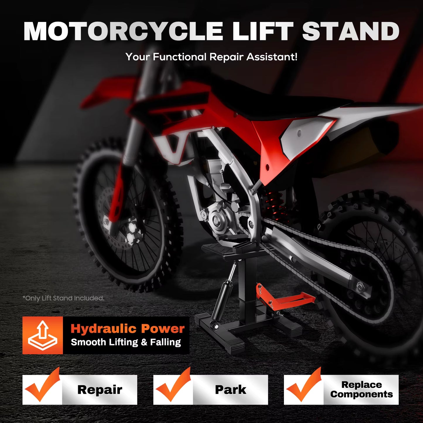 Support de levage moto hydraulique réglable
