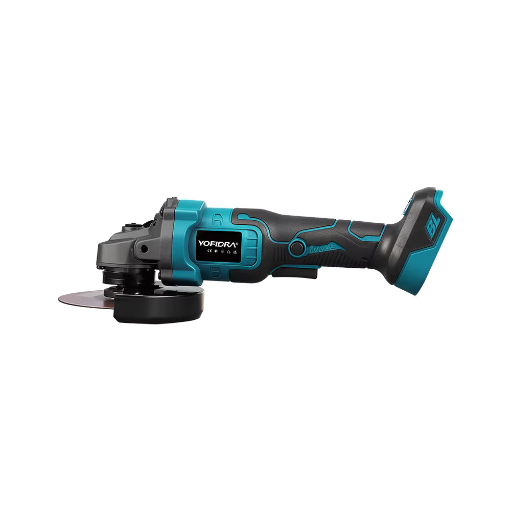 Meuleuse d’angle sans fil 125 mm sans balais – 3 vitesses – Outil de meulage, polissage et coupe pour métal et bois