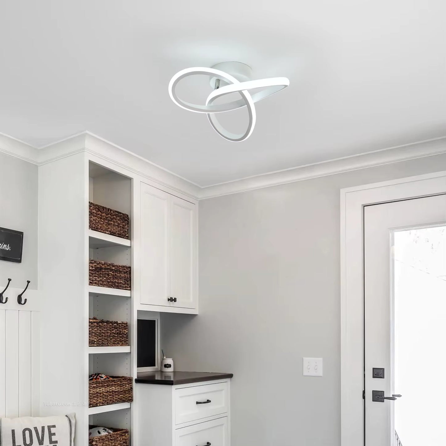 Plafonnier LED Moderne 20W 2200LM – Luminaire Blanc pour Cuisine, Couloir et Chambre