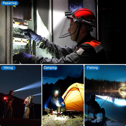 High-Power Rechargeable LED Headlamp – Waterproof Work Headlight for Outdoor Use