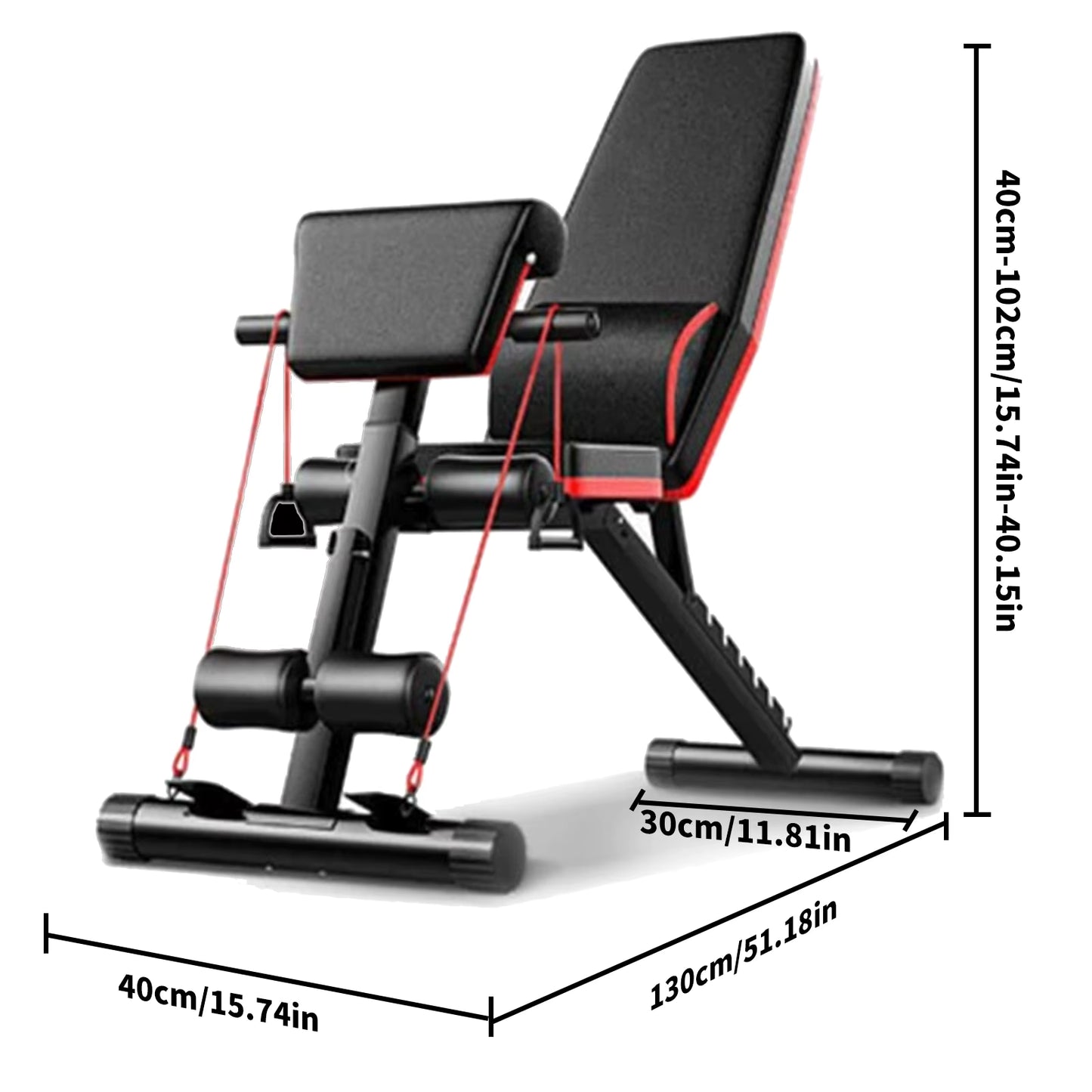 Banc de Musculation Multifonction 6-en-1 Pliable – Réglable – Développé Couché, Abdos & Haltères