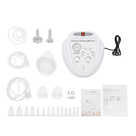 Pompe à vide électrique pour massage professionnel – Appareil ventouse multifonction, aspiration réglable, kit complet avec accessoires – usage esthétique, bien-être, spa