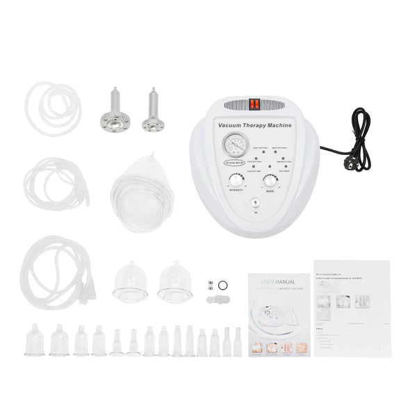 Pompe à vide électrique pour massage professionnel – Appareil ventouse multifonction, aspiration réglable, kit complet avec accessoires – usage esthétique, bien-être, spa
