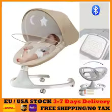 Berceau électrique pour bébé avec balancement automatique, télécommande, moustiquaire et coussin respirant