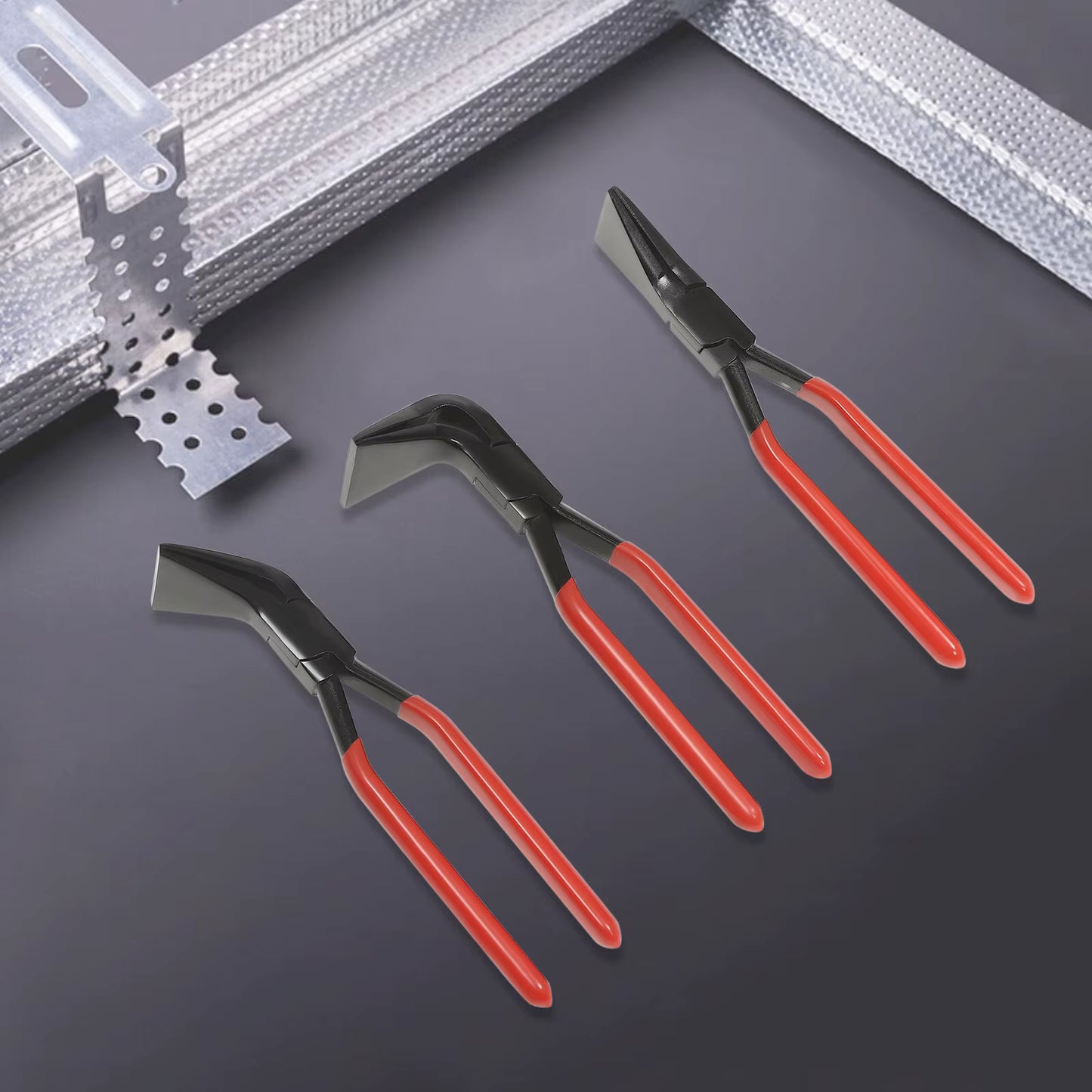 Jeu de pinces à cintrer tôle 3 pièces – Pince de pliage métal 45° 90° – Outil professionnel acier carbone