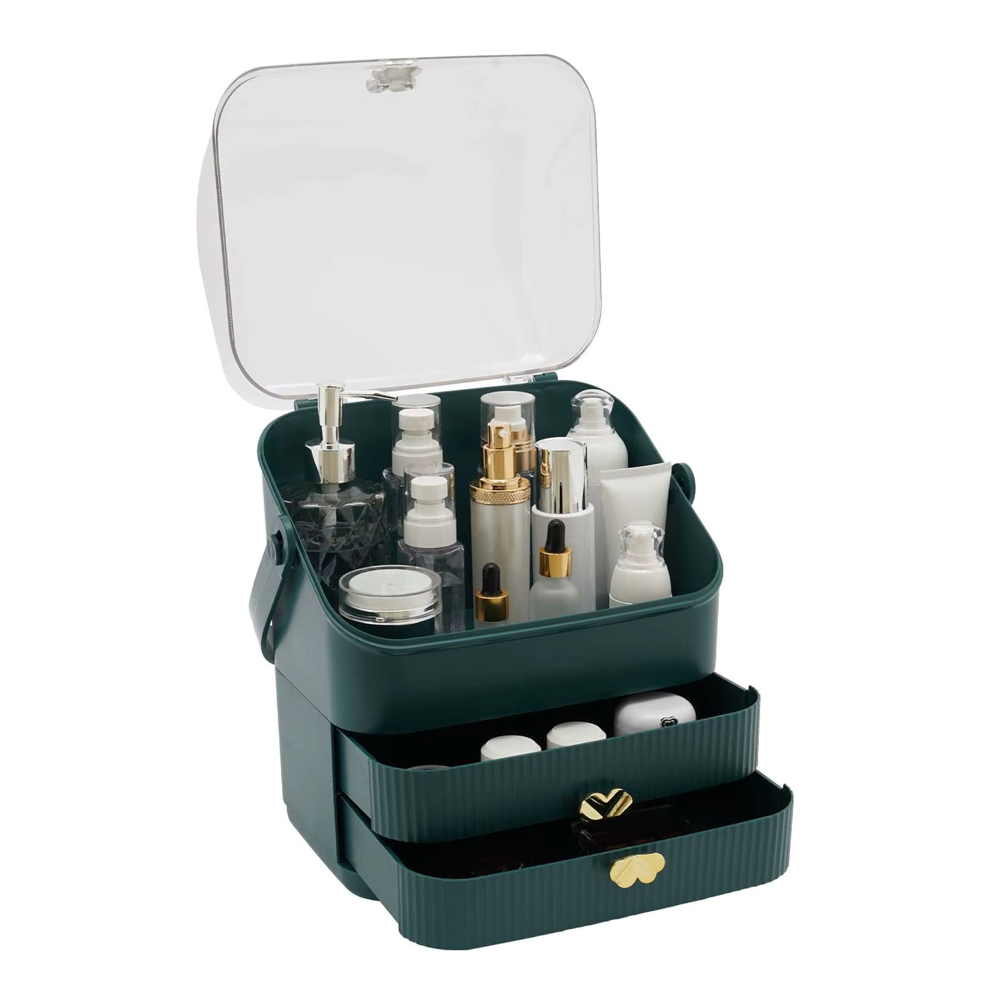 Organisateur de Maquillage avec Tiroirs – Anti-Poussière avec Couvercle