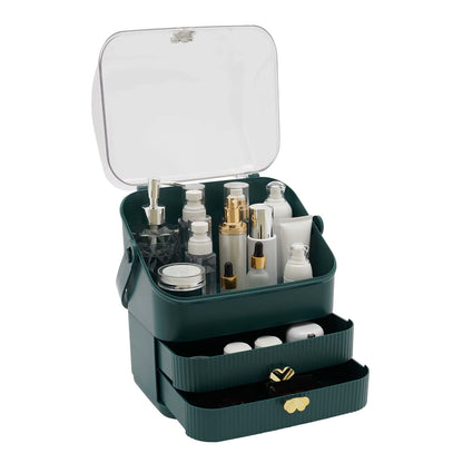 Organisateur de Maquillage avec Tiroirs – Anti-Poussière avec Couvercle