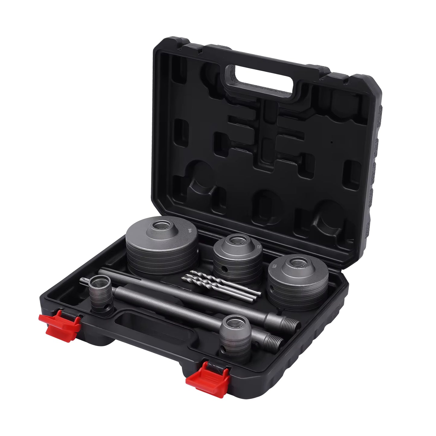 Kit Scie Cloche Béton 9 Pièces SDS-Plus/Max – Forets Carottage 30 à 100 mm pour Mur et Brique