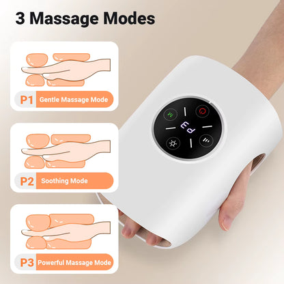 Masseur de Main Électrique Intelligent Airbag – 3 Modes, Chaleur, Compression, Sans Fil, Relaxation & Soulagement des Douleurs