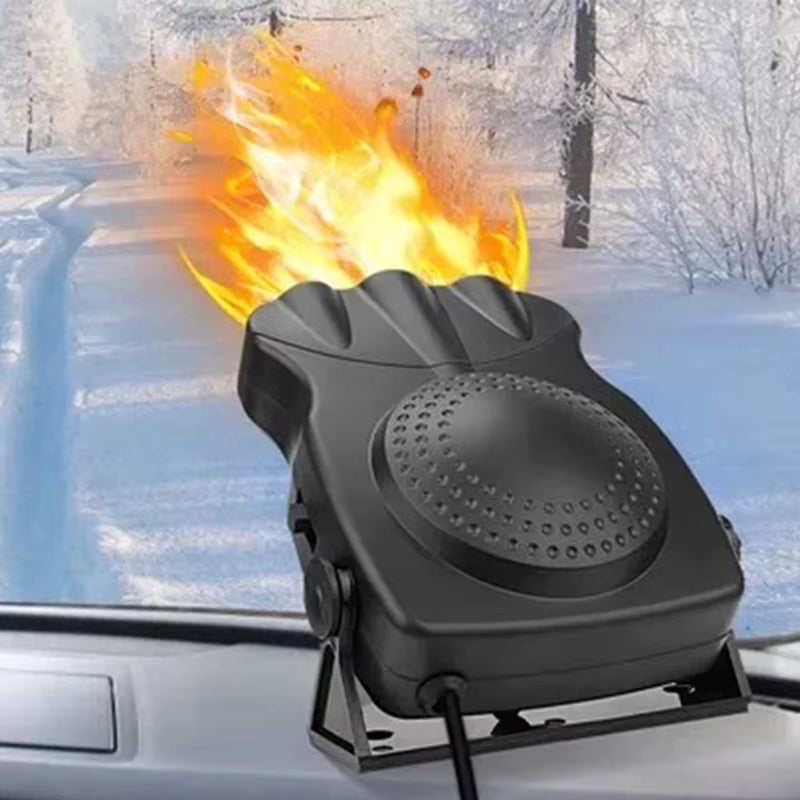 Dégivreur Pare-Brise Voiture 12V/24V – Chauffage Portable et Ventilateur Auto 2-en-1 – Désembueur Électrique pour Tableau de Bord – Accessoire Hiver Voiture